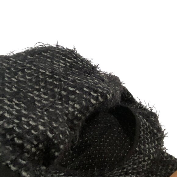 Tibi Womens Black Textured Knit Sweater L designer neutral fun shaggy texture - Picture 9 of 10